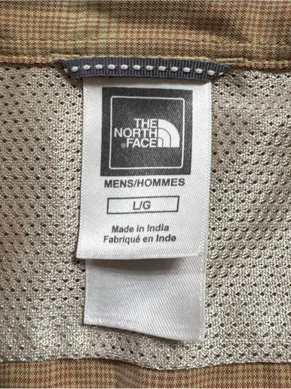 The North Face Men's Short-Sleeve Button-Up Shirt in Tan Plaid
